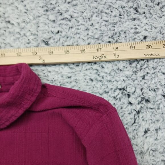 Woman Within 14/16 Medium size. Pearl Button Down 100% Cotton Long Sleeve Shirt. - Picture 6 of 16